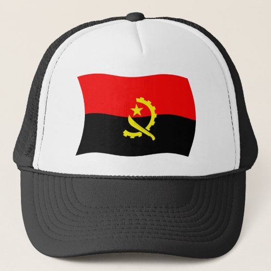 Angola Flag Hat Truckerkappe (Vorderseite)