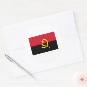 Angola FLAG International Runder Aufkleber (Umschlag)
