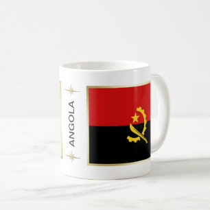 Angola Flag + Karte Tasse