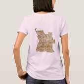 Angola Flag + Karte + Text-T - Shirt (Rückseite)