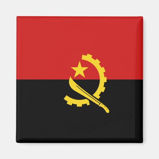 Angola Flag Magnet (Vorne)