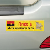 Angola Flag + Map Autoaufkleber (Auf Auto)