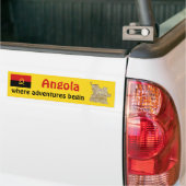 Angola Flag + Map Autoaufkleber (Auf Lkw)