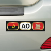 Angola Flag Map Code Autoaufkleber (Auf Auto)