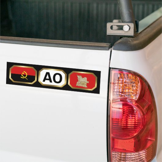 Angola Flag Map Code Autoaufkleber (Auf Lkw)