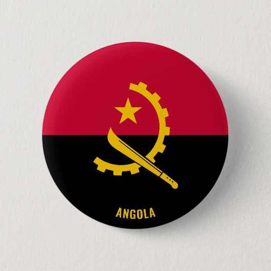 Angola Flag Niedlich Patriotic Button (Vorderseite)