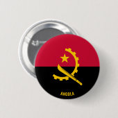 Angola Flag Niedlich Patriotic Button (Vorne & Hinten)