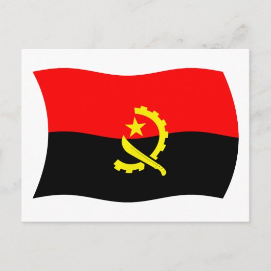 Angola Flag Postcard Postkarte (Vorderseite)