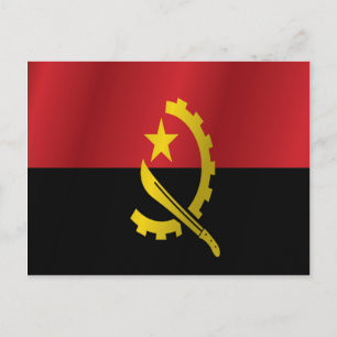 Angola flag postkarte