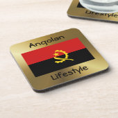 Angola Flag+Text-Untersetzer Untersetzer (Linke Seite)