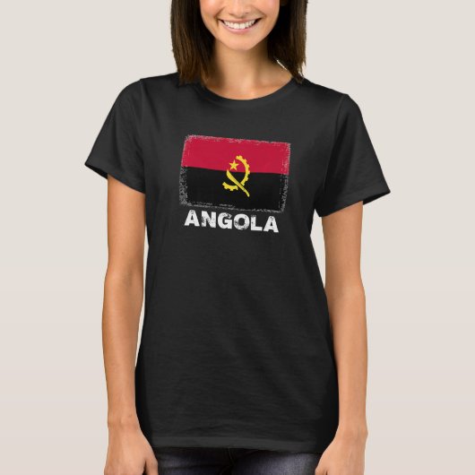 Angola Flag Unterstützung angolanischen Volkes Fra T-Shirt (Vorderseite)