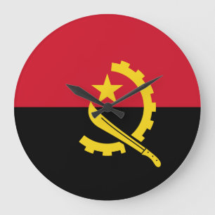 Angola Flag Wall Uhr