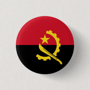 Angola-Flagge Button