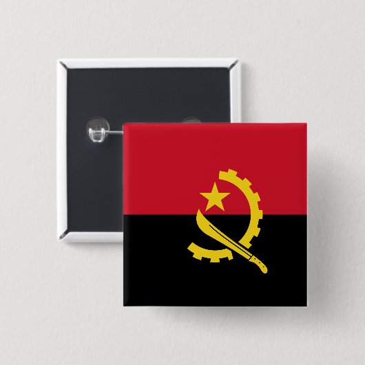 Angola-Flagge Button (Vorne & Hinten)