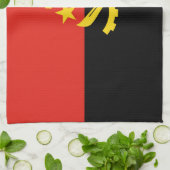 Angola-Flagge Geschirrtuch (Gefaltet)