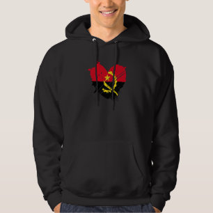 Angola-Flagge Ich liebe Angola Es ist in meiner DN Hoodie