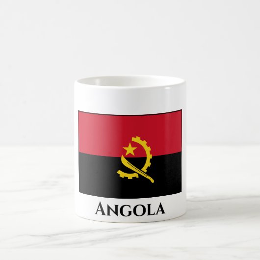 Angola-Flagge Kaffeetasse (Mittel)