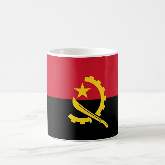 Angola-Flagge Kaffeetasse (Mittel)