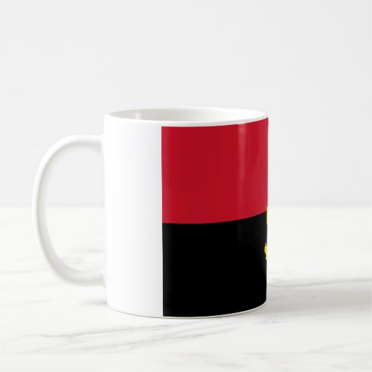 Angola-Flagge Kaffeetasse (Links)