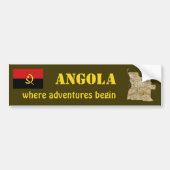 Angola-Flagge + Karten-Autoaufkleber Autoaufkleber (Vorne)
