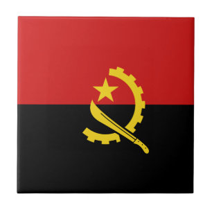 Angola-Flagge Keramikfliese