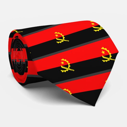 Angola-Flagge Krawatte (Gerollt)