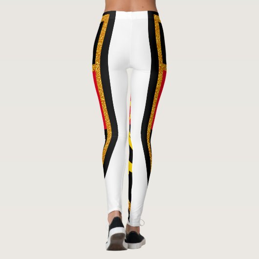 Angola-Flagge Leggings (Rückseite)