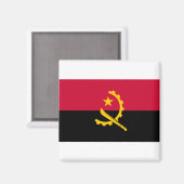 Angola-Flagge Magnet (Vorderseite/Rückseite)
