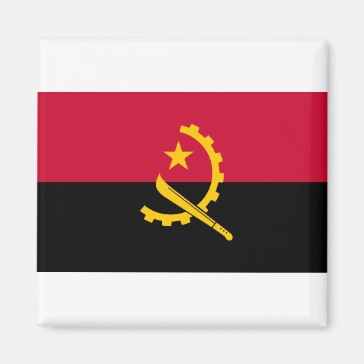 Angola-Flagge Magnet (Vorne)