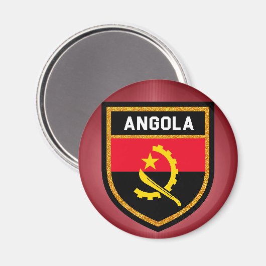 Angola-Flagge Magnet (Vorderseite/Rückseite)