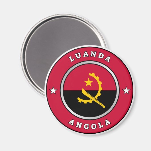Angola-Flagge Magnet (Vorderseite/Rückseite)