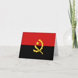 Angola-Flagge Notizkarte Karte