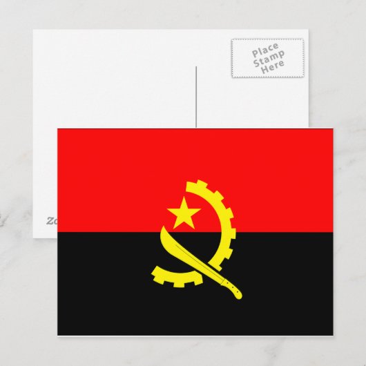 Angola-Flagge Postkarte (Vorne/Hinten)