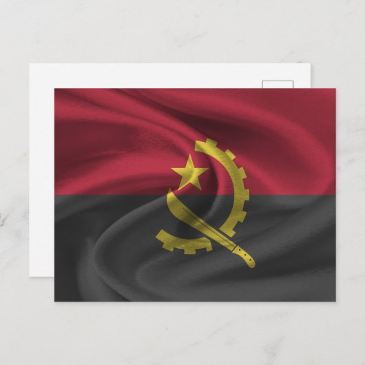 Angola-Flagge Postkarte (Vorne/Hinten)