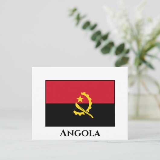 Angola-Flagge Postkarte (Stehend Vorderseite)