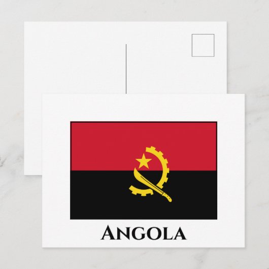 Angola-Flagge Postkarte (Vorne/Hinten)