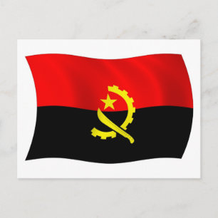 Angola-Flagge-Postkarte Postkarte