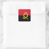 Angola-Flagge Quadratischer Aufkleber (Tasche)