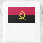 Angola-Flagge Rechteckiger Aufkleber (Tasche)