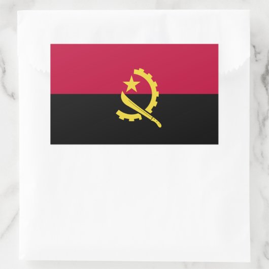 Angola-Flagge Rechteckiger Aufkleber (Tasche)