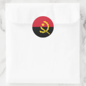 Angola-Flagge Runder Aufkleber (Tasche)