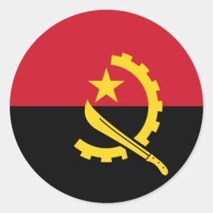 Angola-Flagge Runder Aufkleber