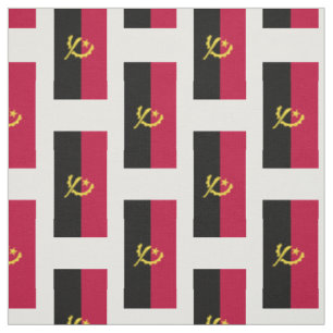 Angola-Flagge Stoff