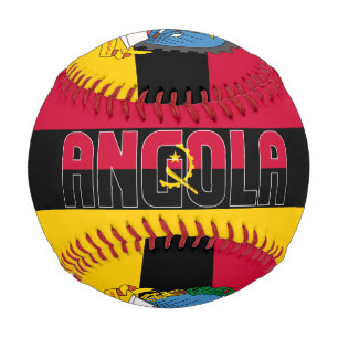 Angola Flagge und Wappen Patriotisch Baseball