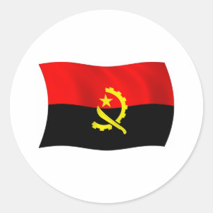 Angola-Flaggen-Aufkleber Runder Aufkleber