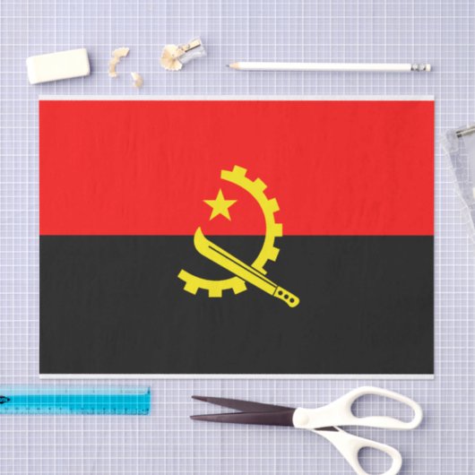 Angola Flaggen-Papierpapier Seidenpapier (Handwerk)