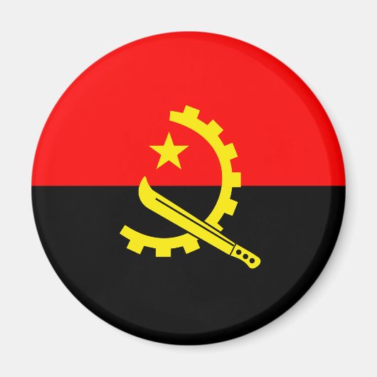 Angola-Flaggenmagnet Magnet (Vorne)