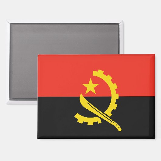 Angola-Flaggenmagnet Magnet (Vorderseite/Rückseite)