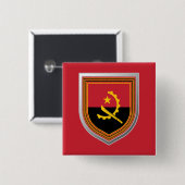 Angola-Flaggenschild Button (Vorne & Hinten)