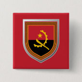 Angola-Flaggenschild Button (Vorderseite)